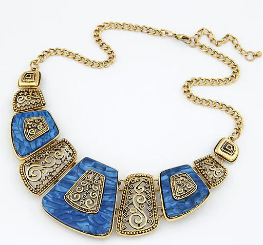 

Metal simple geometric temperament short necklace, N/a