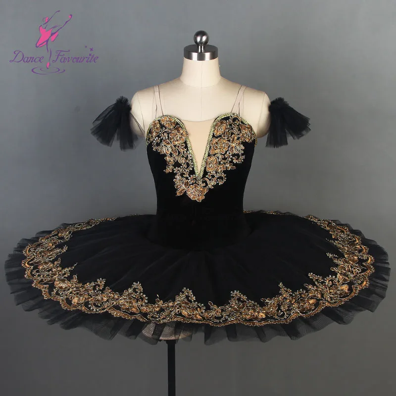 

Black swan professional ballet dance tutu performance costumes adult women ballet pancake tutu dress BLL089