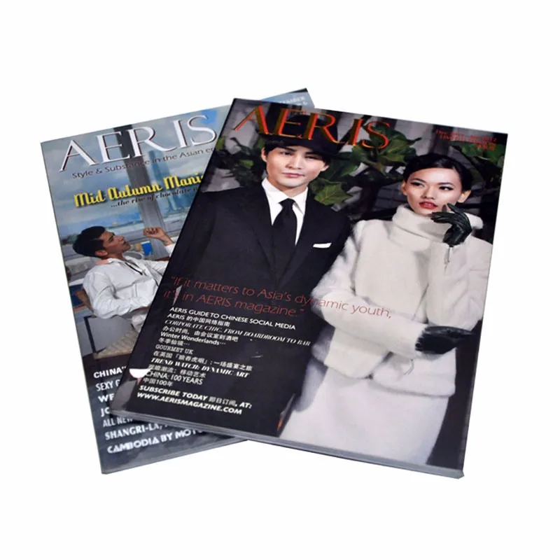 
cheap fashion full color monthly magazine book printing service 