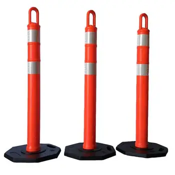 Flexible Pu Warning Post Red Color Road Delineator Bollard - Buy Road ...