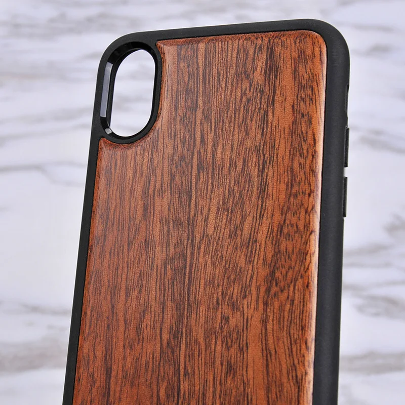 

For iPhone 8 Soft Wood Phone Case, Wooden TPU Cover Cases For iPhone X, 5 colors