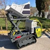hydro 850kgs high tip skip-loading minidumper/HHONDA GX390, 13hp Scissor lift tracked mini transporter/diesel power wheelbarrow