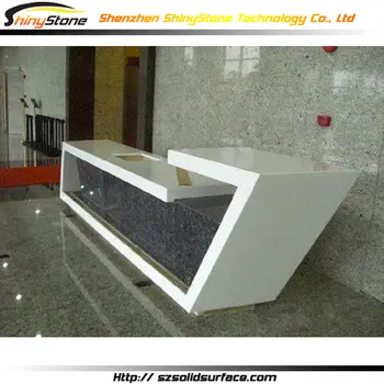 Noble L Shape Top Design White Krion Solid Surface Stylish