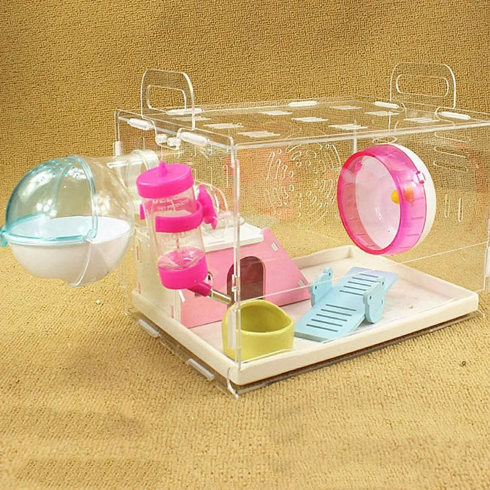 Curated visual reference: Clear Acrylic Hamster Cage Reference: Wholesale Custom Clear Acrylic Hamster Pet Cage For Small Animals