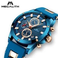 

2019 New Watches Men Luxury Top Brand MEGALITH Chronograph Mens Sports Watches Waterproof Luminous hands Quartz Men's Wristwatch