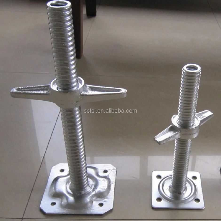 Galvanized Steel Screw Bottom Adjustable Scaffolding Leg For Support