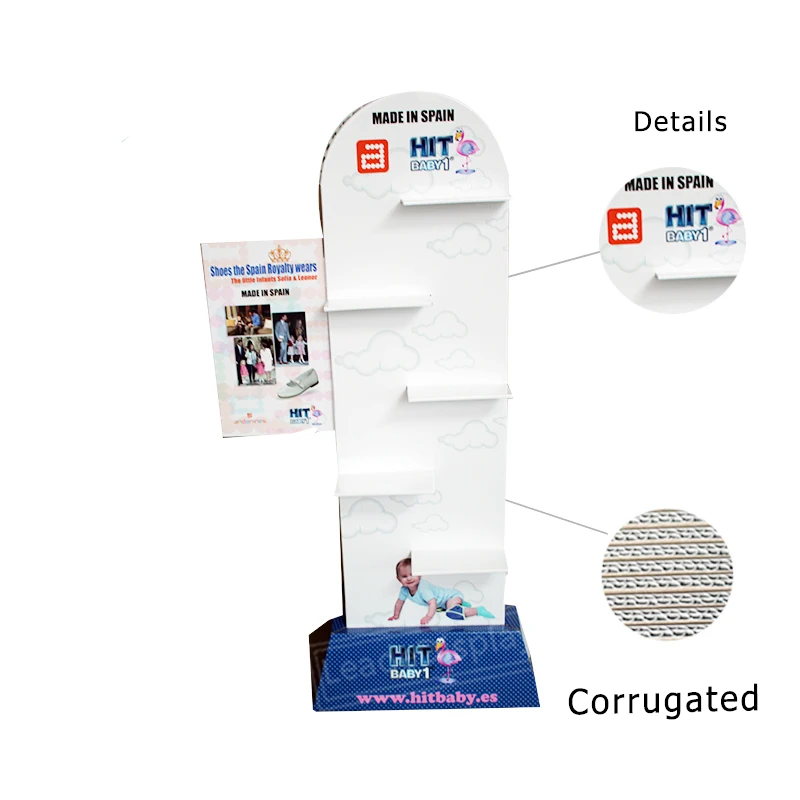 Cardboard Floor Standing Retail Shoes Store Promotion Shoe Rack Buy