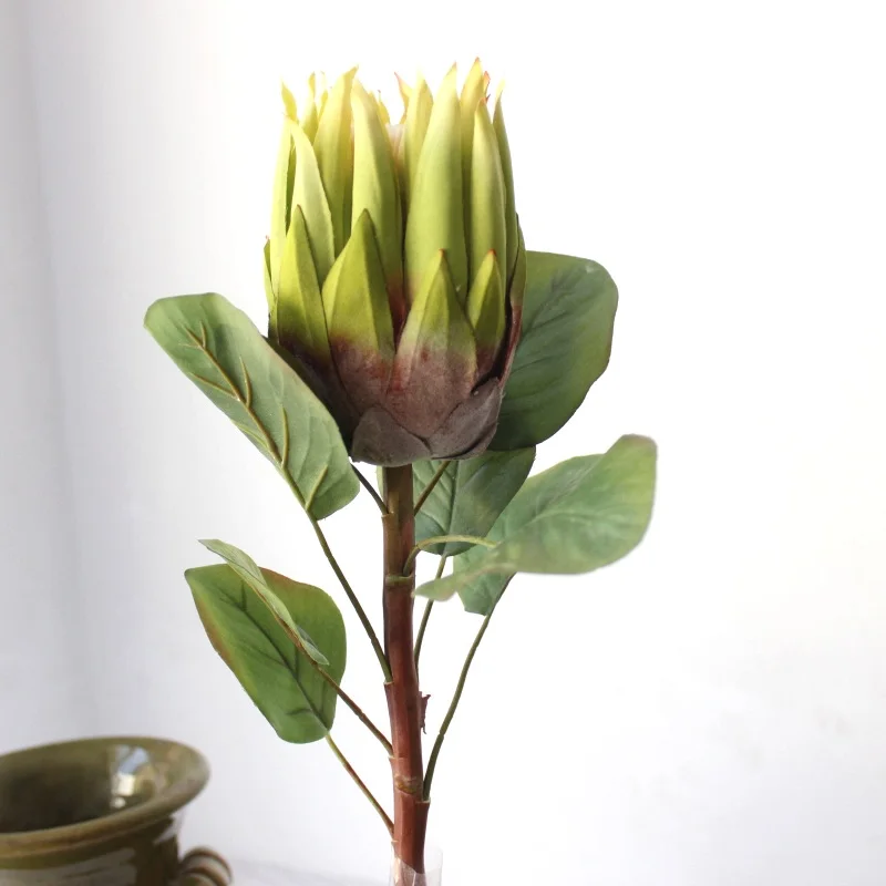65cm Highend Emulation Stylish Giant King Protea Flower Long Stem Silk