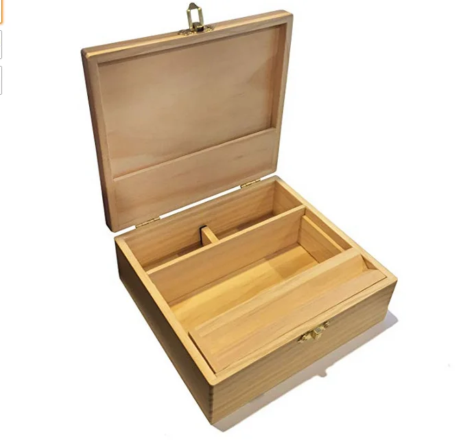 large wooden storage boxes with lids