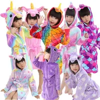 

Wholesale High Quality Children Bath robe Animal Pattern Lovely Unicorn Pajamas Christmas Gift Kids Bathrobe 2019