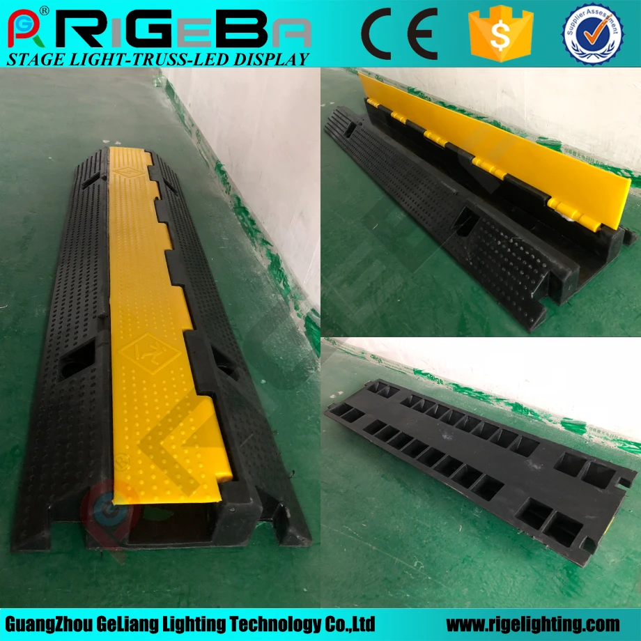 Hot Sales 15channels Rubber Cable Protector Cable Ramp Cover Bridge