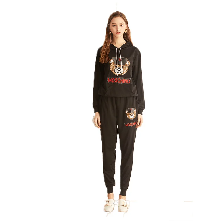 

100% cotton newest design plus size sport set weat track suit