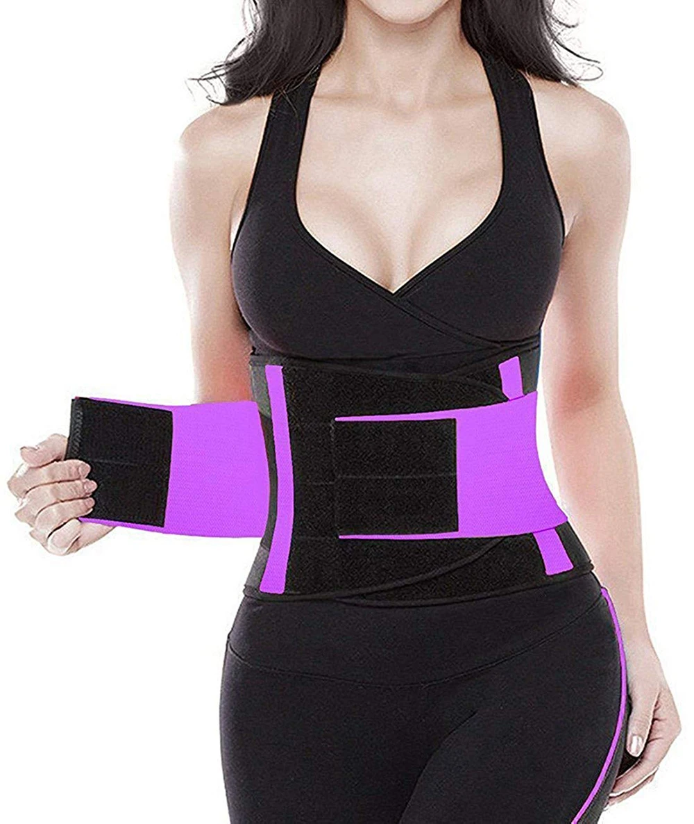 Hot-selling Neoprene Sweat Waist Trimmer Slimmer Belt Adjustable Stomach Wraps Belly Fat Burner