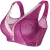 Bra Plus Size Sexy Push Up Minimizer Lace Brasier For Women Full Cup 4 Hook-and-eye Adjustable Strap Underwire Thin Bralette