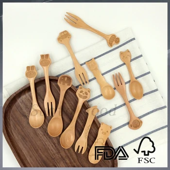 wooden baby spoons