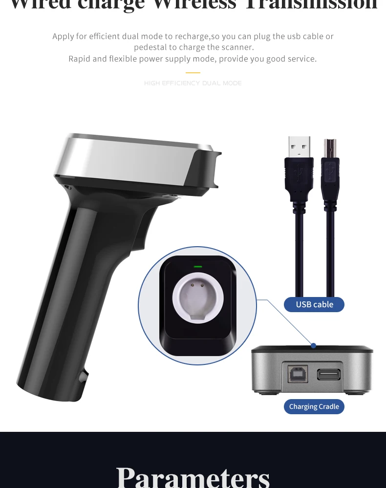 Escáner De Código De Barras Inalámbrico Android 2d Con Pantalla Tft ...