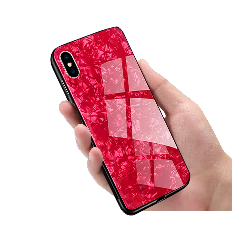 

Tempered glass and tpu case phone cover for mobile phone and accessories for iphone 7 6 plus X XS MAX