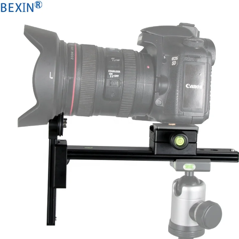 

BEXIN L200 Quick Release Plate Telephoto Zoom Lens Bracket Nodal Slider Lens Support Plate Rail for Tripod Ball Head Camera DSLR, Matt black