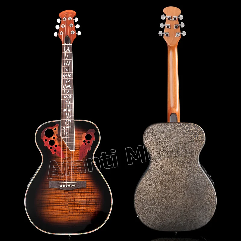 

Afanti Music Super Roundback/ Carbon Fiber Back & Side Acoustic guitar with 4 sections EQ (ANT-163)