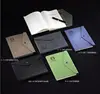 Tri folding A5 leather conference notebook with special metal closure system