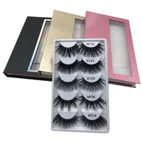 

Ready To Ship Free Shipping To USA Eyelashes Book 5 Pairs Real Mink Lashes Lash Kit