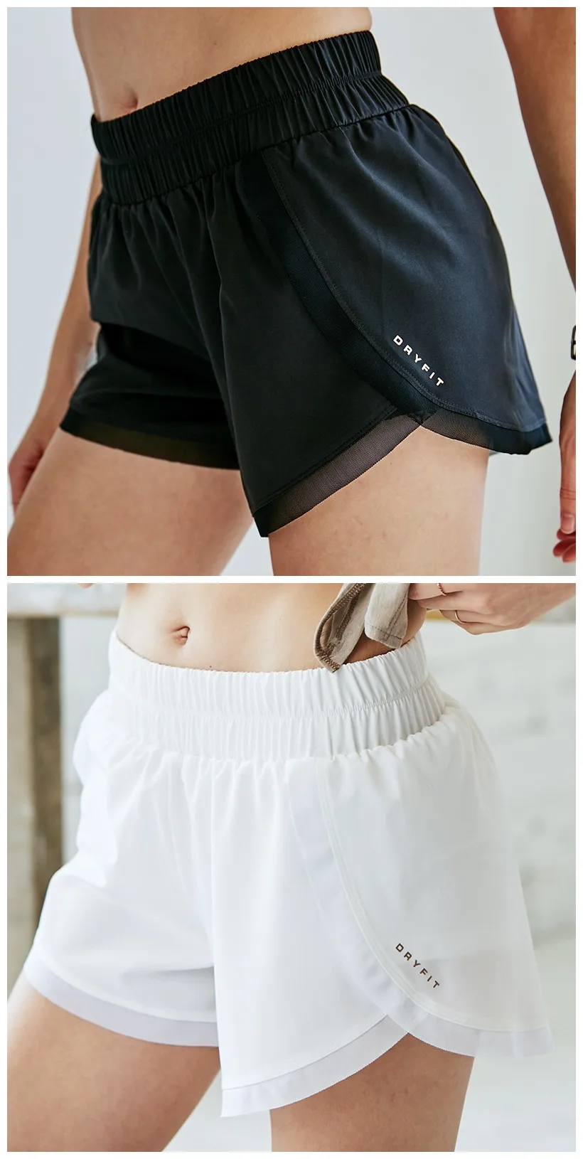 Fashionable Summer Gym Quick Dry Breathable Elastic Waist Women Loose Sports Shorts