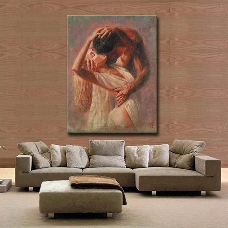 4Romantic Couple Sex Images Nude Women Dancing Canvas Art Wall Decor Oil Painting