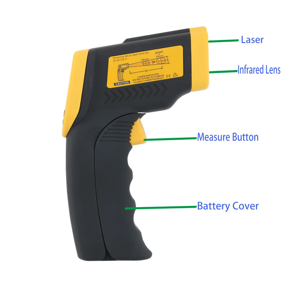 121 Distance Spot Ratio Industrial Digital Infrared Thermometer Buy