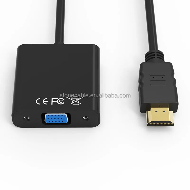 

Wholesale Premium 1080P Video 1.4 HDMI Male To VGA Female Video Converter Adapter Cable, Black