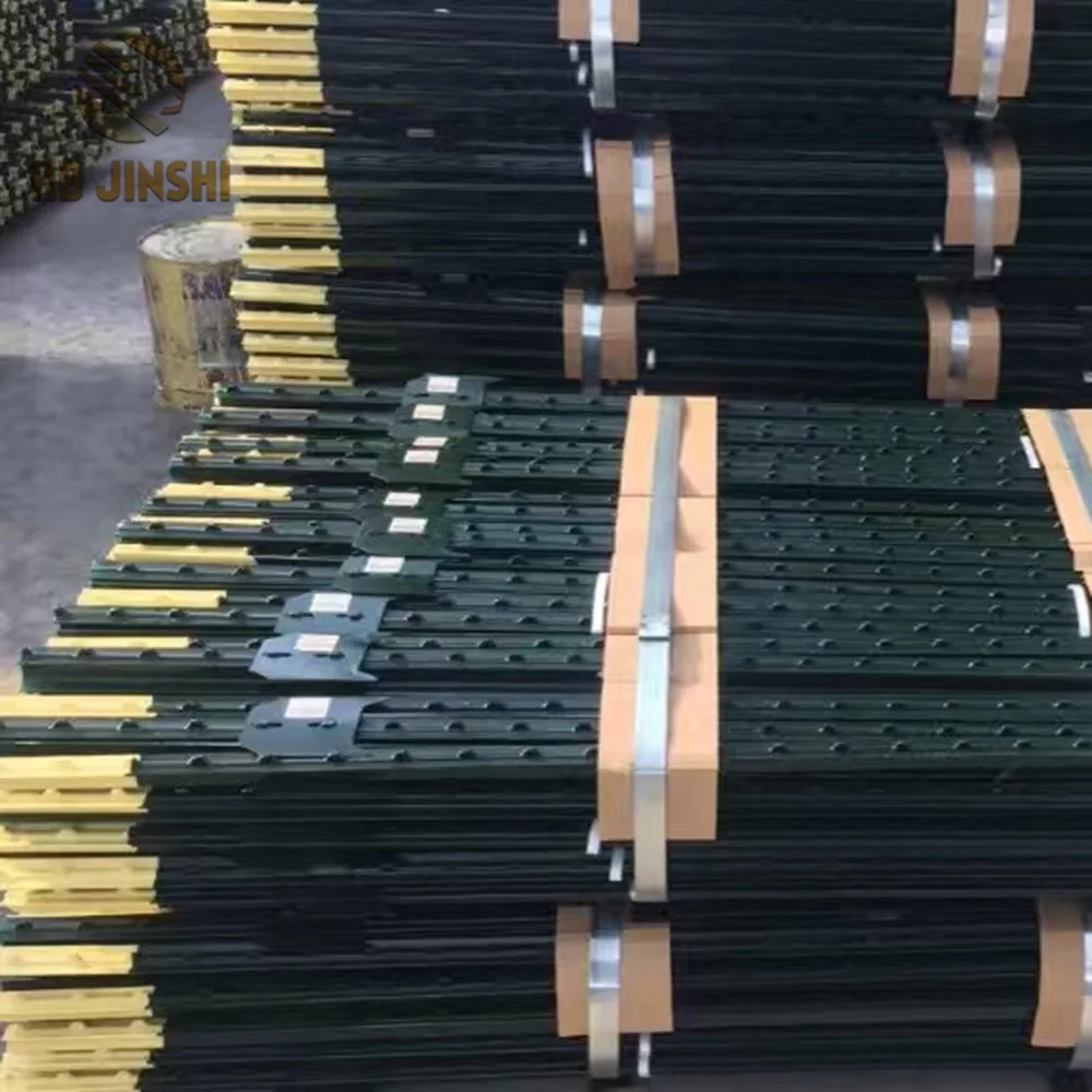 1.25lg/ft American Type Green Painted Studded T Post With Spade Buy