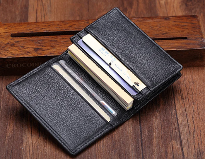 2019 Custom Slim Pu Leather Name Business Leather Card Holder Buy
