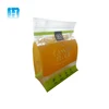 Resealable food packaging Biodegradable Plastics PLA plastic block flat bottom zip lock bags
