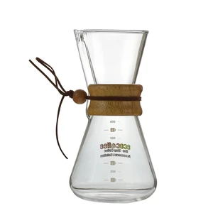 Image of Ecocoffee Heat Proof Glass Coffee Kettle Machine Pour Over Drip Pot V0 Barista Coffee Maker Pot Coffee Percolator