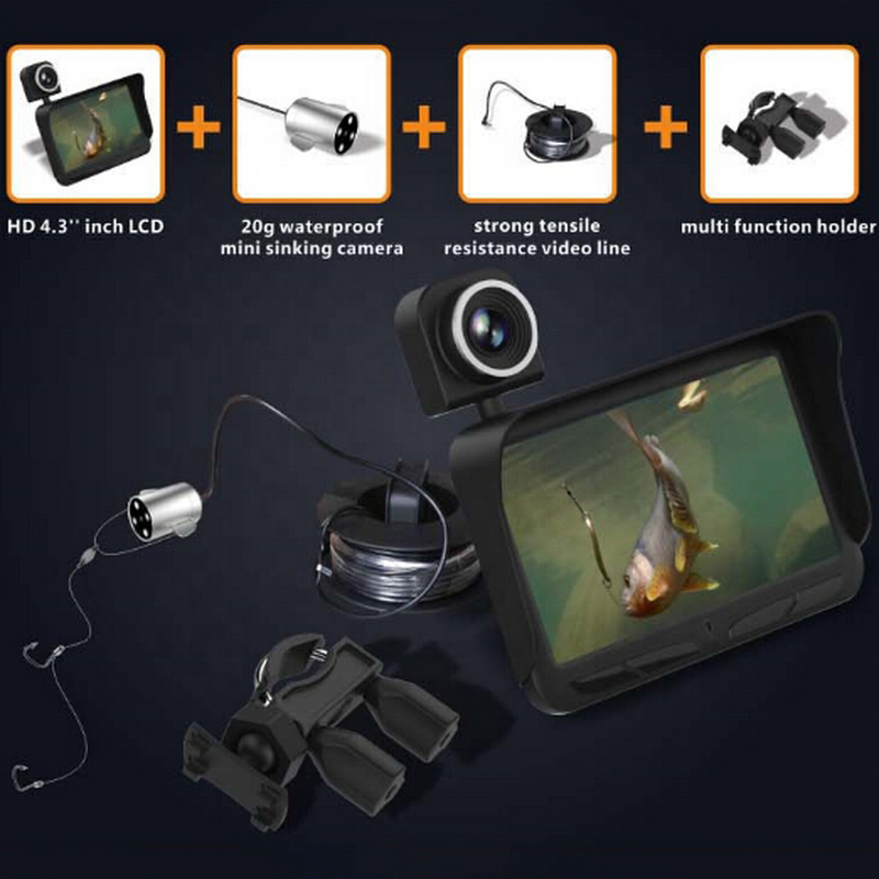 

Double lens 30m underwater fishing camera
