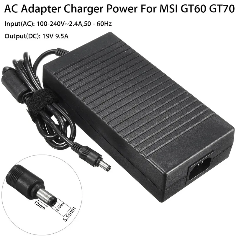 

Original 180W 19V 9.5A Laptop AC Adapter Power Charger For MSI GT60 GT70 Notebook ADP-180EB 5.5*2.5mm Replacement AC Adapter