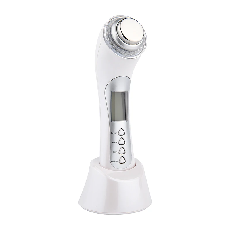 

Amazon sells hot beuty care Ultrasonic led beauty skin device light therapy ultrasonic facial massager neck beauty service, White&red