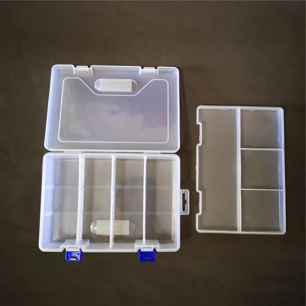 Double layers 8 Detachable Compartments Plastic Storage Box with dividers