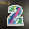 China Maker football team biker club soccer jersey felt embroidery number patches