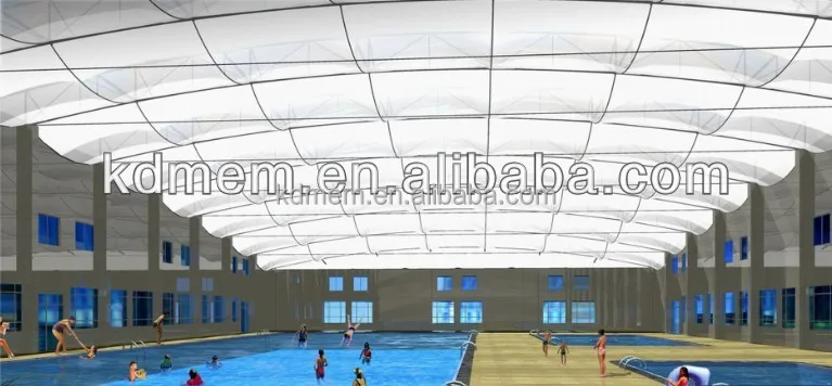 
swimming pool membrane structure tent fabric PTFE awning roof 