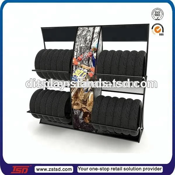 Factory Made Truck Tire Metal Display Rack Or Car Tyre Exhibition Stand