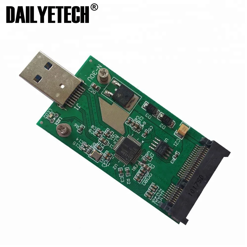 

USB 3.0 to Mini PCIE mSATA adapter card SSD mSATA to USB 3.0 SSD from DAILYETECH, Green