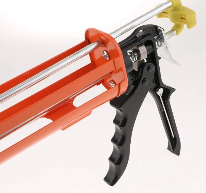 Aluminum Dual 600ml Long Sausage Caulking Gun Used To Squeeze