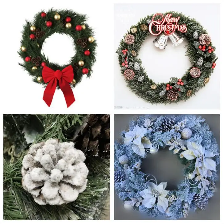 Christmas Wreath Decorative Supplies Wholesale Flower Decoration Christmas Artificial Snow Christmas Decor Snow