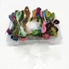 Hot sale cross stitch thread embroidery thread with storage box plastic bobbin