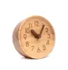 Wooden Desk & Table Analog Clock Made of Genuine Pine,wooden clock with customized logo
