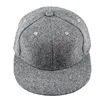 High Quality Custom Blank 50% Wool Snap Back Hat 6-Panel Hip-hop Cap
