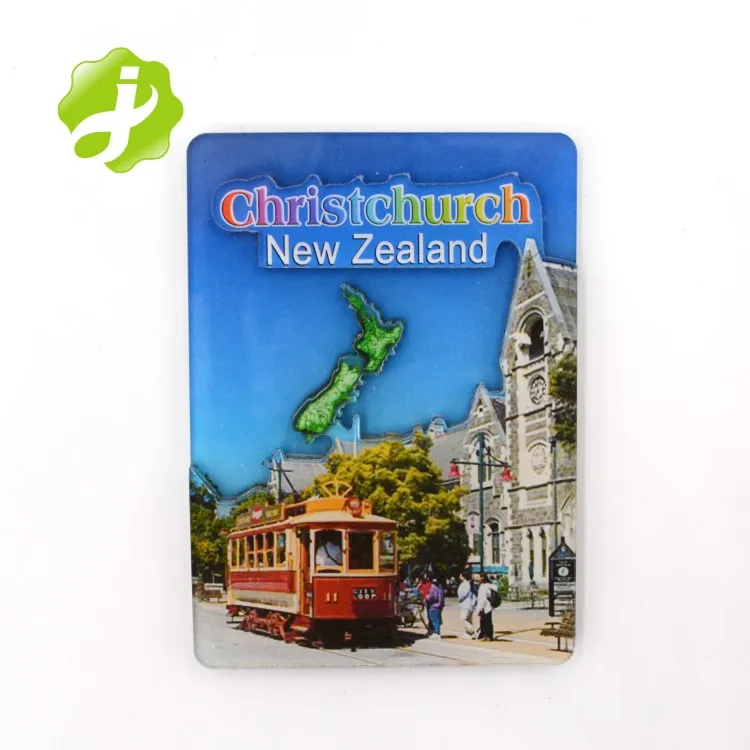 Full Color New Zealand Sights Acrylic Fridge For Souvenir Gifts