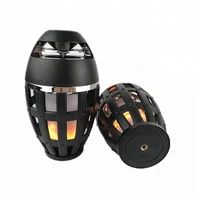 

New Arrival Portable Outdoor Waterproof Wireless LED Flame Lamp Blue tooth Speaker For Amazon