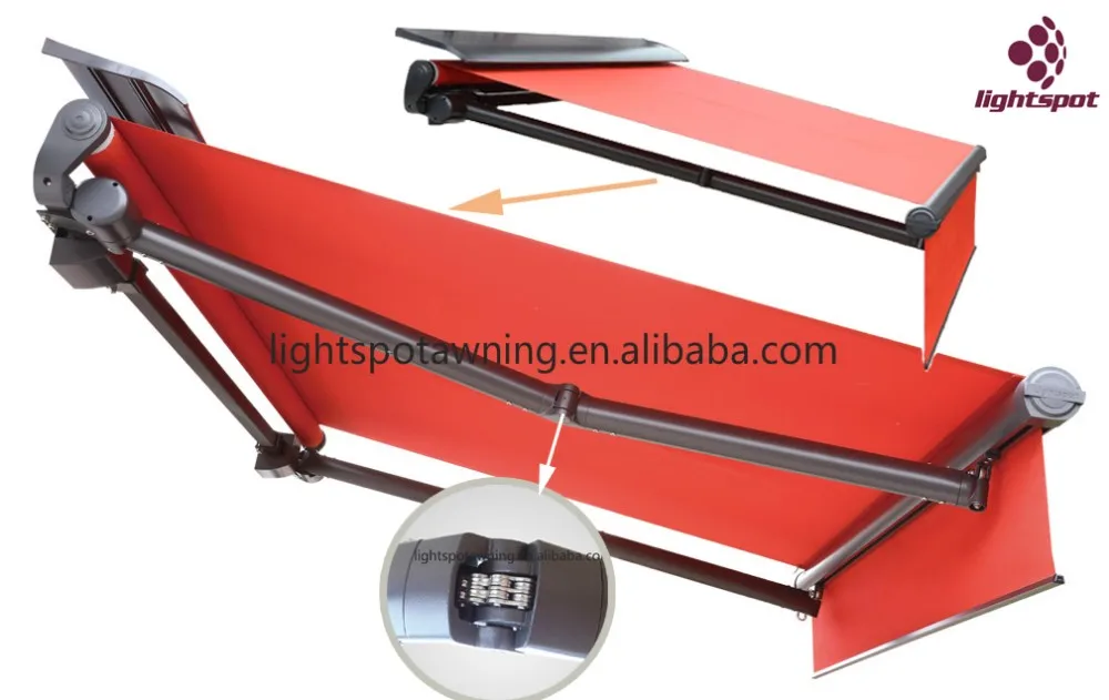 2017 R+t Motorized Retractable Bat Wing Awnings For Balcony And Terrace