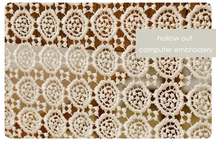 European polyester white embroidered hollow table runner tablecloth decoration
